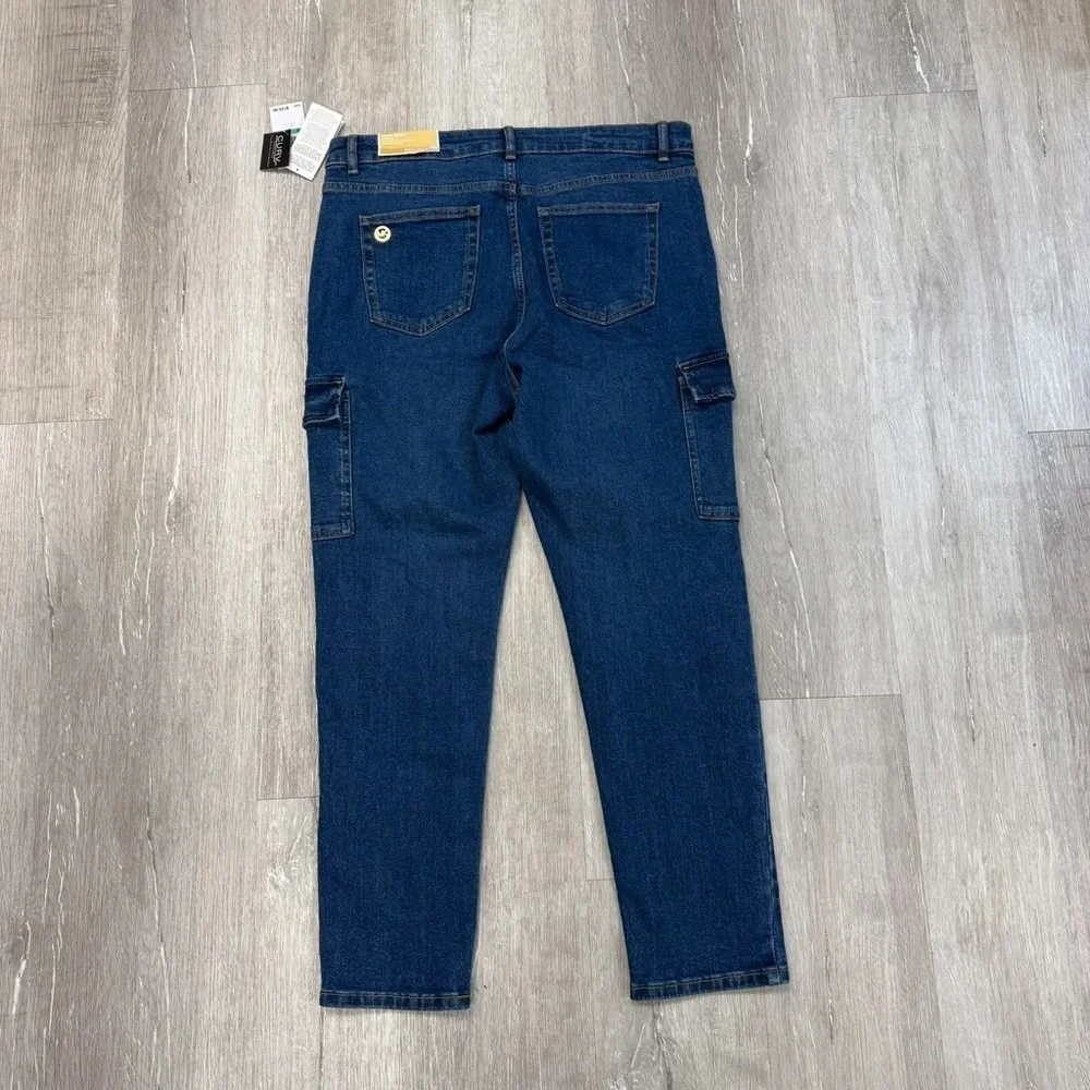 Michael Kors Denim Cargo Jeans - New - Size 16
